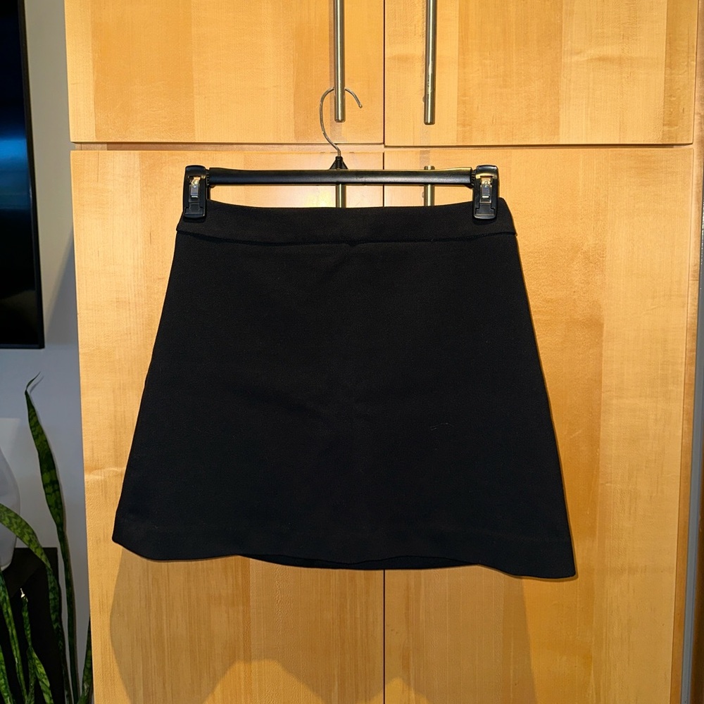 Express Black A-Line Mini Skirt